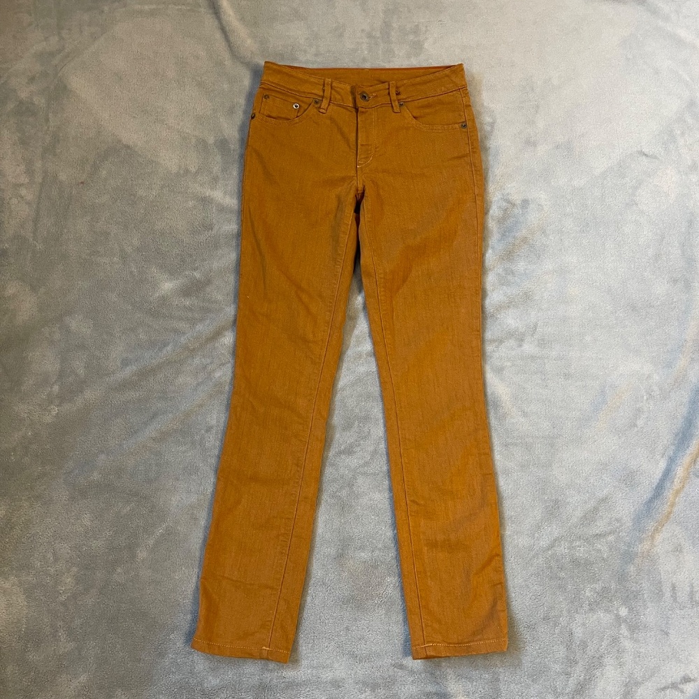 Raleigh Denim Surry Tan Brown Jeans Women's Size 25 Hemmed Made in USA